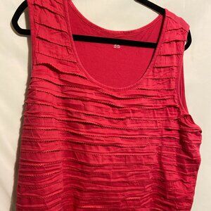 LANDS' END ruffled top, fuchsia, size 3X